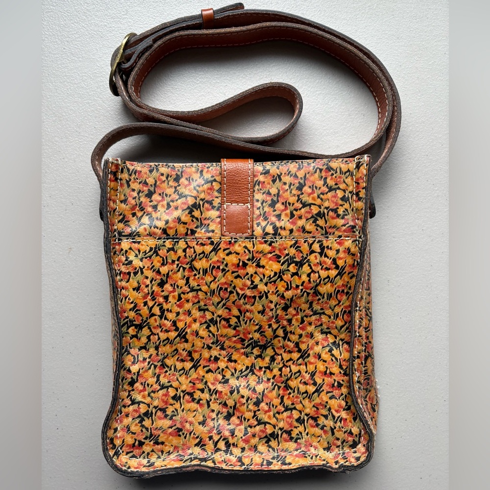 Patricia Nash Venezia Pouch Painted Ditsy Floral Italian Leather Crossbody Bag - Picture 2 of 7